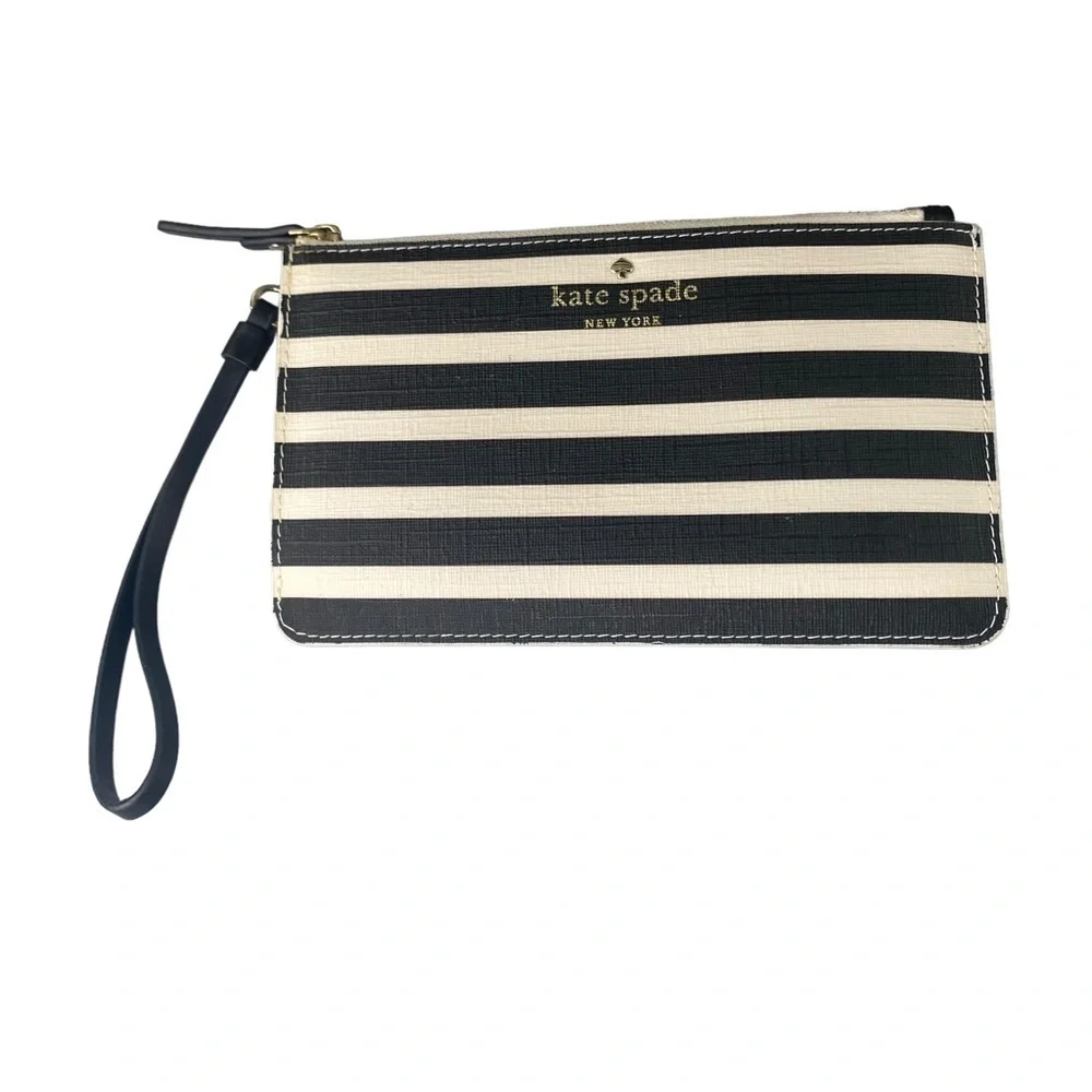 Kate Spade nautical stripe large carry all tote bag with matching wristlet